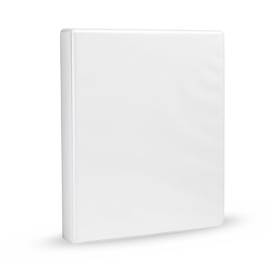 Picture of Amazon Basics 3-Ring Binder, 1-Inch - White 1 Pack