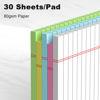 Picture of 5pcs Small Note Pads 5x8 Notebook College Ruled Legal Pads Color Notepads 5 Pack Study Back Writing Pads 5 x 8 Perforated Narrow Ruled Pads of Paper for School & Office Supplies 30 Sheets/Pack