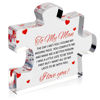 Picture of to My Man - Engraved Acrylic Block Puzzle 4.1 x 3.5 inch Gifts for Him for Husband - Fiance Birthday Gifts, Valentines Day Gift for Boyfriend - Cool Wedding Couple