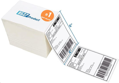 Picture of 9527 Product Fanfold 4 x 6 Direct Thermal Labels White Perforated Shipping Labels, 500pcs per Stack,1 Stack