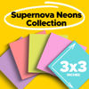 Picture of Post-it Super Sticky Notes, 24 Sticky Note Pads, 3 x 3 in., Ideal for Organization in Your Dorm, Home or Office, 2X The Sticking Power, Supernova Neons Collection