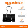 Picture of Amazon Basics Sturdy Binder Clips for Office Use, 144 Count (12 Pack of 12), Small, 0.75 in, Black