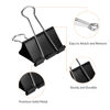 Picture of Amazon Basics Sturdy Binder Clips for Office Use, 144 Count (12 Pack of 12), Small, 0.75 in, Black
