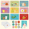 Picture of 36 Pack Valentines Day Cards for Kids School, Gold Foil 4.7x3.2in Cute Classroom Cards with Envelopes & Stickers, 9 Fun Designs for School Exchange, Perfect for Kids, Friends, and Valentine’s Day Parties