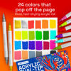 Picture of ARTISTRO 24 Acrylic Paint Markers - Paint Pens for Calligraphy, Brush + Fine Tips - For Fabric, Rock, Glass, Wood, DIY, Craft, Canvas - Art and Craft Supplies for Adults, Teens, Kids