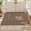 Picture of BEQHAUSE Dirt Trapper Door Mat 20" x 32", Non-Slip Washable Doormats Entrance Mat, Dirt Resistant and Absorbent Welcome Mat, Low Profile Floor Mats for Front Back Door and Entryway, Beige