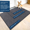 Picture of OLANLY Front Door Mat Indoor Outdoor Entrance, Waterproof Heavy Duty Doormat, Fade Resistant, Low Profile, Easy Clean Patio Porch Welcome Floor Mats for Entry, 29.5x17, Grey