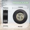 Picture of Mini Hygrometer Thermometer Digital Humidity Meter Indoor/Outdoor Humidity Monitor Reptile Thermometer for Greenhouse Garden Cellar Fahrenheit(℉)/ Celsius(℃) 2 Pack