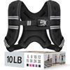 Picture of Zeerun Weighted Vest for Women & Men with Reflective Stripe and Adjustable Buckle, Comfortable & Durable Rucking Vest for Walking, Running & Strength Training, 10LBS-Black