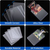 Picture of 400 Card Sleeves Hard Plastic, Arjiekwei 3"X4" Baseball Cards Protectors Plastic, Premium Card Holder for Trading Sports Baseball Football Game Cards (200 Hard Sleeve + 200 Soft Sleeve)