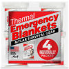 Picture of Emergency Blanket 4-Pack Space Mylar Blankets Survival Gear and Supplies Reusable Thermal Camping Hunting Essentials First Aid Car Backpacking Marathon Kit Prepper Go Rave Bug Out Bag Foil Cold Winter