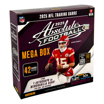 Picture of 2025-26 Panini Absolute Football Mega Box - Retail Exclusive Parallels & Inserts - NFL Trading Cards - Sealed Retail Mega Box