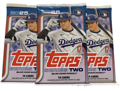 Picture of Topps 2025 Series 2 Baseball MLB Trading Cards, 3 Packs, 14 Cards per Pack, 42 Cards Total