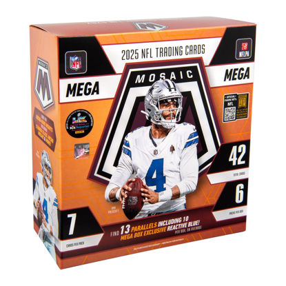 Picture of 2025 Panini Mosaic Football Trading Cards Mega Box