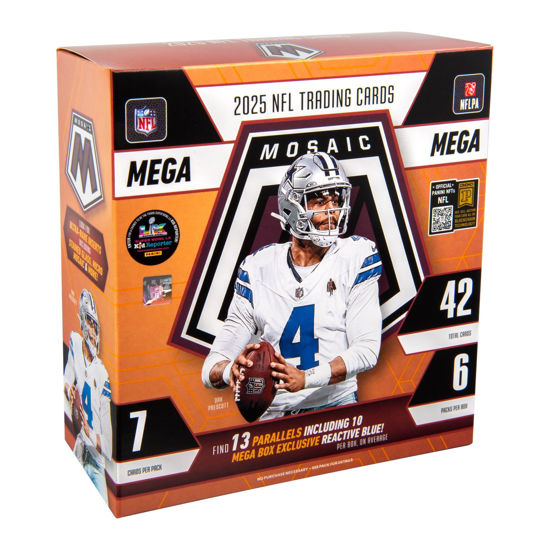 Picture of 2025 Panini Mosaic Football Trading Cards Mega Box