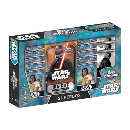 Picture of 2025 Topps Chrome Star Wars SuperBox Trading Card Box