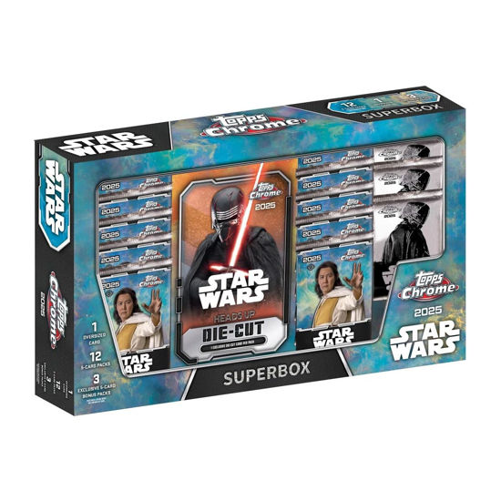 Picture of 2025 Topps Chrome Star Wars SuperBox Trading Card Box
