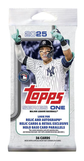 Picture of 2025 Topps Series 1 Baseball Trading Card MLB Jumbo Fat Pack