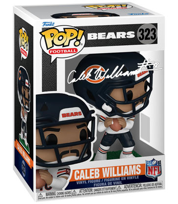 Picture of Caleb Williams #323 Facsimile Signed Reprint Laser Autographed Funko POP! Football NFL: Chicago Bears Figurine with Protector Case