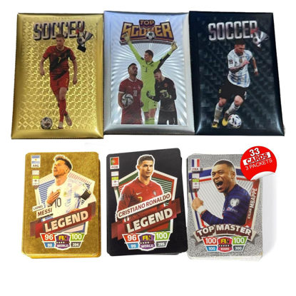 Picture of Soccer Trading Cards 2026-2027 | 33 Collectible Football Cards - 3 Packs for Fans & Players Black, Gold & Silver Soccer Mystery Cards Packs Random Cards in Each Set - Collect Them All