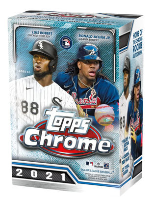 Picture of Topps 2021 Chrome Baseball Blaster Box, 32 cards per box