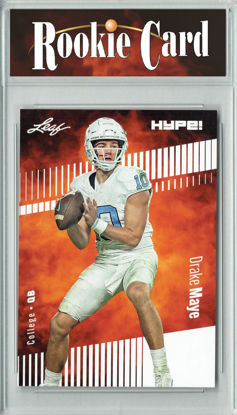 Picture of Certified Mint+ Drake Maye 2023 Leaf HYPE #114a Only 5000 Made Rookie Card New England Patriots