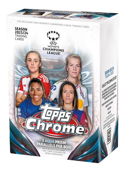 Picture of 2023-24 Topps Chrome Women's UEFA Champions League Retail Value Box