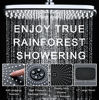 Picture of High Pressure Rain Shower Head: Upgrade Shower Heads with Handheld Spray Combo with Fixed Showerhead and 10 Sprays Handheld Shower Head, Detachable Shower head Built-in Magnetic Docking and Power Jets
