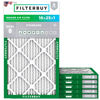 Picture of Filterbuy 16x25x1 Air Filter MERV 8 Essential Dust & Allergy Defense (6-Pack), Electrostatic Pleated HVAC AC Furnace Filters Replacement, Made in USA (Actual Size: 15.50 x 24.50 x 0.75)
