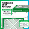 Picture of Filterbuy 16x25x1 Air Filter MERV 8 Essential Dust & Allergy Defense (6-Pack), Electrostatic Pleated HVAC AC Furnace Filters Replacement, Made in USA (Actual Size: 15.50 x 24.50 x 0.75)