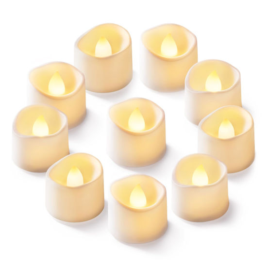 Picture of Homemory 24Pcs Flickering Flameless Candle Battery Operated, 200+Hours Fake Electric LED Tea Lights for Votive, Centerpiece Table Decorations, Wedding, Aniversary, Halloween, Christmas