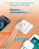 Picture of European Travel Plug Adapter USB C, HANYCONY International Plug Adapter, US to Europe Adapter Plug 2 Outlets 3 USB Ports(2 C Port), Type C Power Adapter to Italy Spain France Portugal Iceland Germany