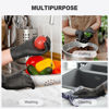 Picture of SWIFTLITE Black Vinyl Gloves, Food Grade Gloves Disposable Latex Free & Powder Free, Guantes for Cleaning Cooking Food Prep (100, Medium)