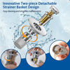 Picture of Sink Stopper Hair Catcher,(2PCS) Pop-up Sink Drain Strainer with Removable Stainless Steel Strainer Basket Hair Catcher, Bathroom Sink Strainer for Bathroom Sink Stopper Replacement