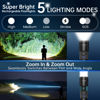 Picture of TrixHub Rechargeable Flashlights 2 Pack, Super Bright High Lumens Flash Light, 5 Modes Zoomable Linternas with LCD Digital Display, Powerful Handheld LED Flashlights for Home Emergencies Camping