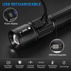 Picture of TrixHub Rechargeable Flashlights 2 Pack, Super Bright High Lumens Flash Light, 5 Modes Zoomable Linternas with LCD Digital Display, Powerful Handheld LED Flashlights for Home Emergencies Camping
