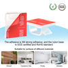 Picture of 60 PCS XHF 5/8” Adhesive Cable Wire Clips Clear, Outdoor Christmas Light Clips, Cable Staples Cable Management Wire Organizer Cord Holder for Under Desk, Car, Wall, TV PC Ethernet Cable