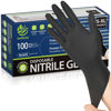 Picture of SWIFTLITE Black Nitrile Gloves, Food Safe Disposable Gloves Latex Free, Rubber Gloves Powder Free for Cooking, Kitchen Cleaning (100, Medium)