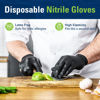 Picture of SWIFTLITE Black Nitrile Gloves, Food Safe Disposable Gloves Latex Free, Rubber Gloves Powder Free for Cooking, Kitchen Cleaning (100, Medium)