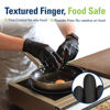 Picture of SWIFTLITE Black Nitrile Gloves, Food Safe Disposable Gloves Latex Free, Rubber Gloves Powder Free for Cooking, Kitchen Cleaning (100, Medium)