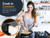 Picture of Linda’s Essentials Silicone Stove Gap Covers (2 Pack), Heat Resistant Oven Gap Filler Seals Gaps Between Stovetop and Counter, Easy to Clean Stove Gap Guard (21 Inches, Black)